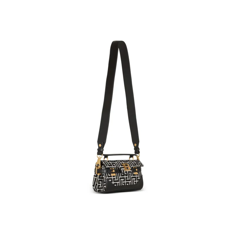 BALMAIN B BUZZ Cow Leather Handbag, Shoulder Bag, Crossbody Bag Women's Black-3
