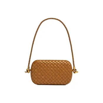 Bottega Veneta KNOT Lamb Leather Evening Party Bag Handbag Shoulder Bag Women's Camel