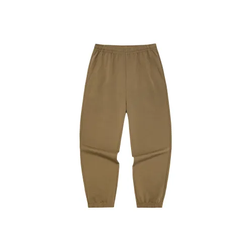 Erke Knitted Sweatpants Men Linen Brown