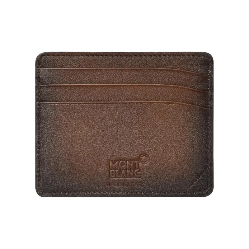 MONTBLANC Meisterstuck Leather Wallet Card Holder Card Holder Men's Brown-3