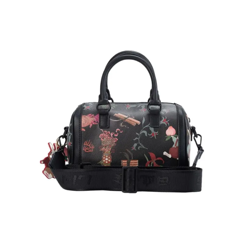 LiNing Rijin Doujin Collection Synthetic Leather Boston Bag Shoulder Bag Crossbody Bag Women's Black-1