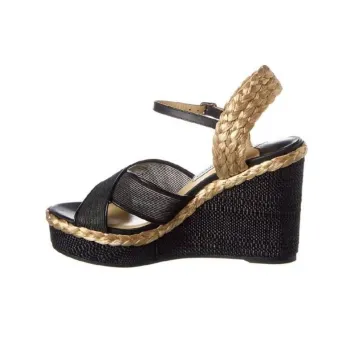 Jimmy Choo Dellena Strap Sandals Women's Black Gold