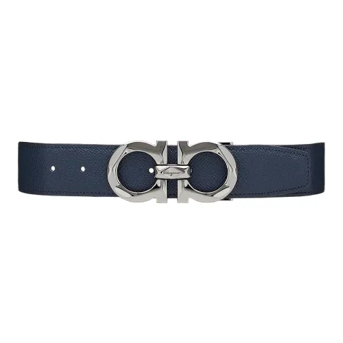 Ferragamo Leather Belts Men Blue