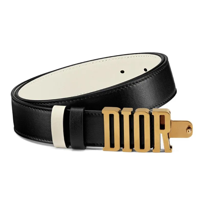 DIOR Logo Emblem Minimalist Style Versatile Smooth Buckle Women's Width 3cm-3