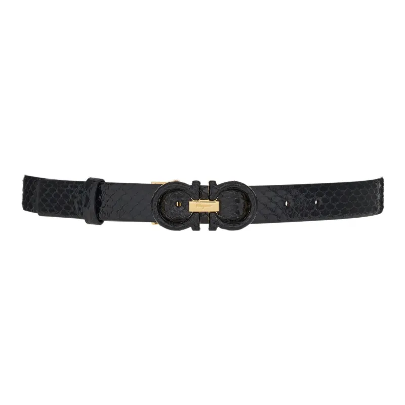 FERRAGAMO Matte Double-Sided Fashion Glamorous Style Smooth Buckle Women's Width: 2.5cm-0