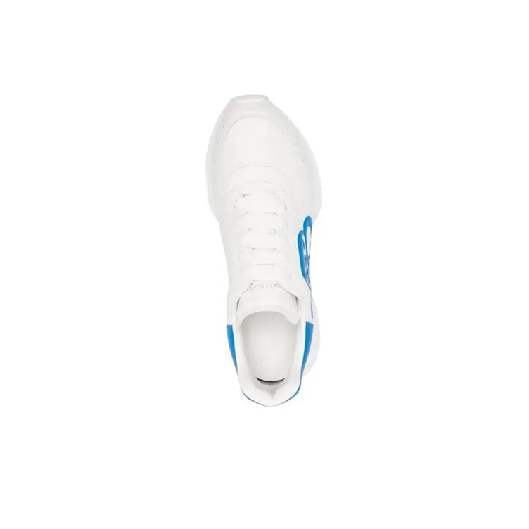 Alexander McQueen Sprint Runner White Cerulean Blue-3