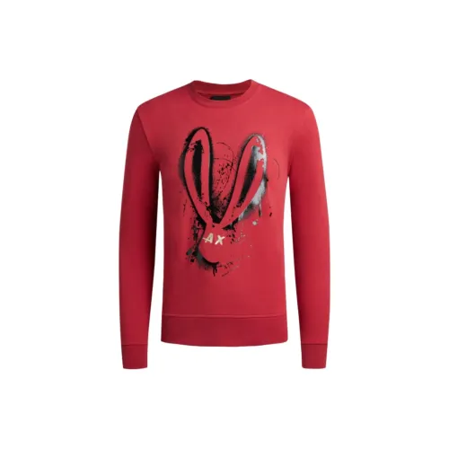 ARMANI EXCHANGE Year Of The Rabbit Sweatshirts Men Red