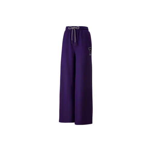 Amiparis PUMA X Ami Co-Branded Series Knitted Sweatpants Women's Purple