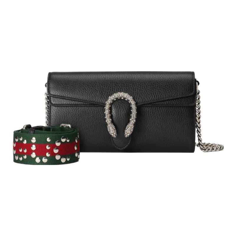 GUCCI Dionysus Leather Crossbody Bag Shoulder Bag Women's Black-2