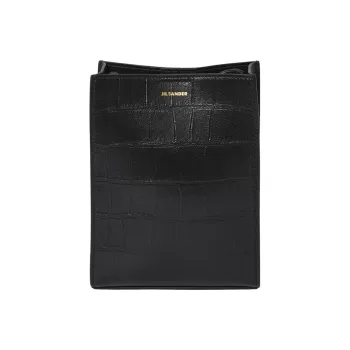 JIL SANDER Logo Embossed Crossbody Bag