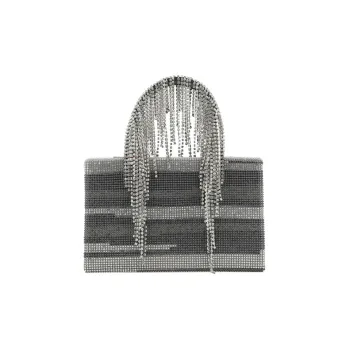 KARA Embellished Fringed Top Handle Bag