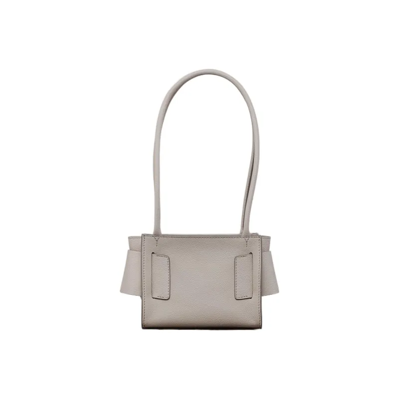 BOYY Natural Grain Calfskin Handbag, Shoulder Bag Women's Gray White-2