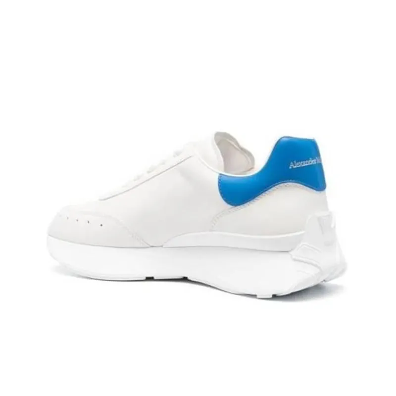 Alexander McQueen Sprint Runner White Cerulean Blue-4