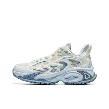 Erke Casual Shoes Women's Low Top Microcrystal White/Light Gray Blue