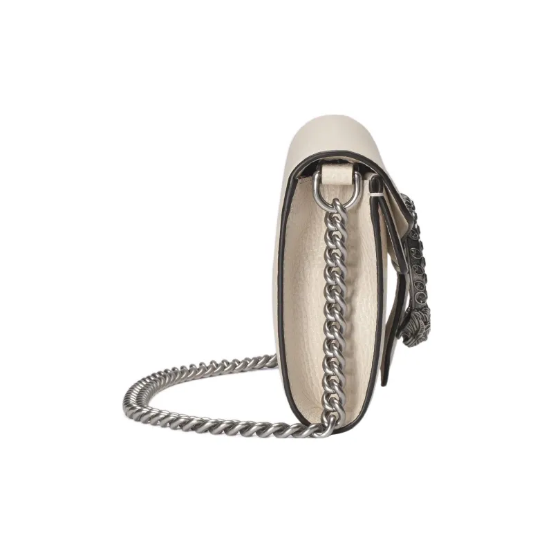 GUCCI Dionysus Leather Crossbody Bag Shoulder Bag Women's White-4