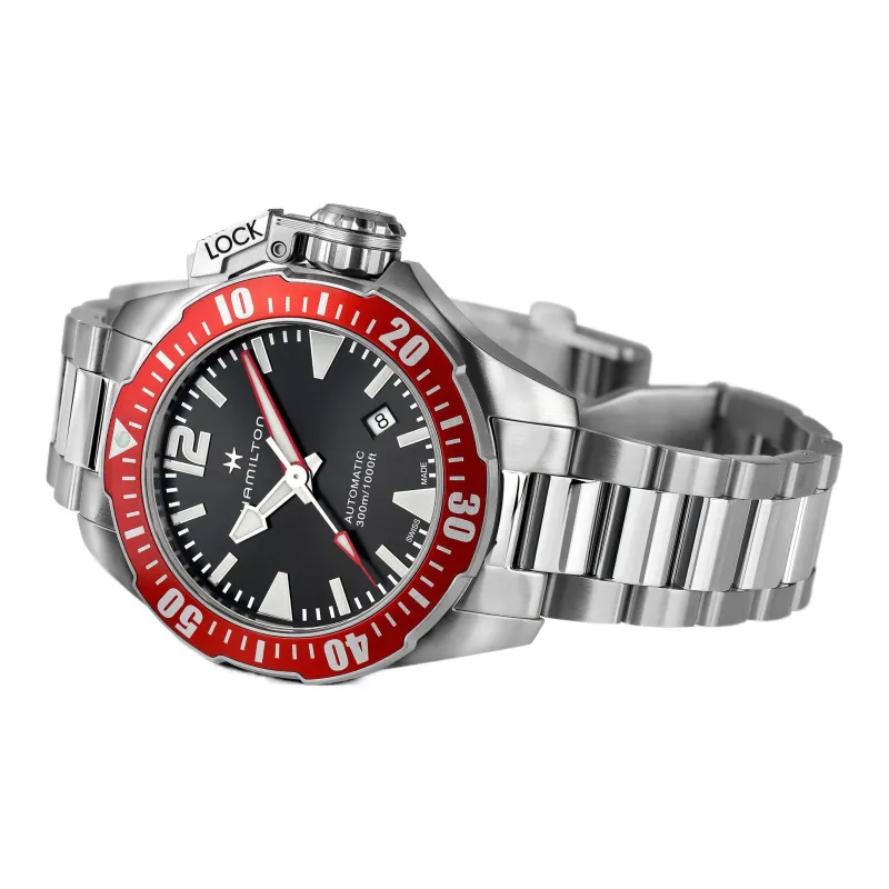 HAMILTON Automatic Mechanical Movement Men's Watch 42mm Black Dial-3
