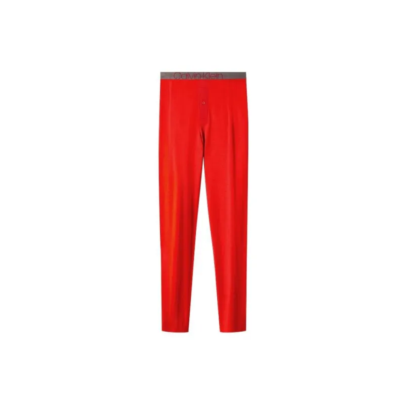 CALVIN KLEIN Thermal Pants Men's Garnet Red-0