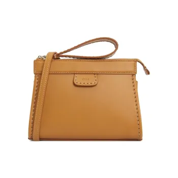 Chloe Calfskin Shoulder Bag, Crossbody Bag Regular Women's Brown