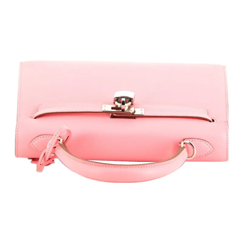 HERMES Kelly Epsom Leather Kelly Bag Handbags Women's 1Q Rose Confetti Milkshake Pink-2