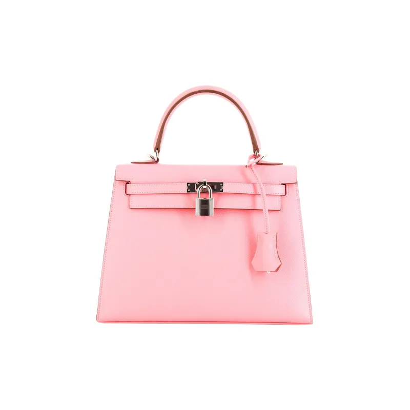 HERMES Kelly Epsom Leather Kelly Bag Handbags Women's 1Q Rose Confetti Milkshake Pink-0