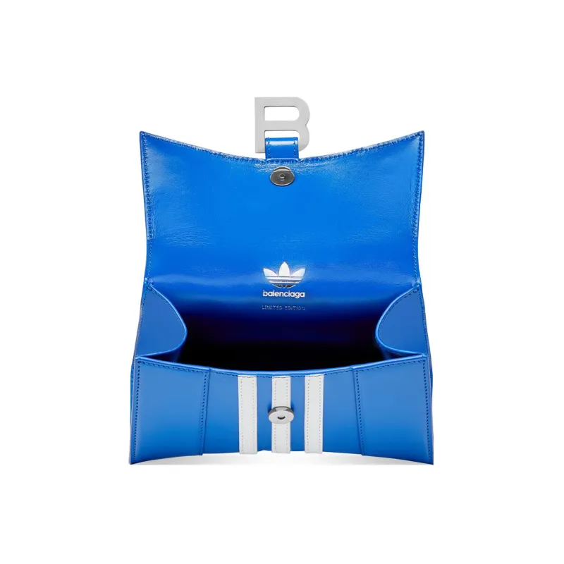 Balenciaga X Adidas Hourglass Xs Box Handbag Blue-5