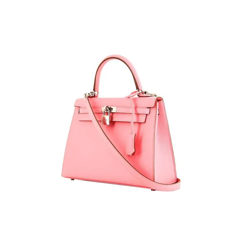 HERMES Kelly Epsom Leather Kelly Bag Handbags Women's 1Q Rose Confetti Milkshake Pink-1