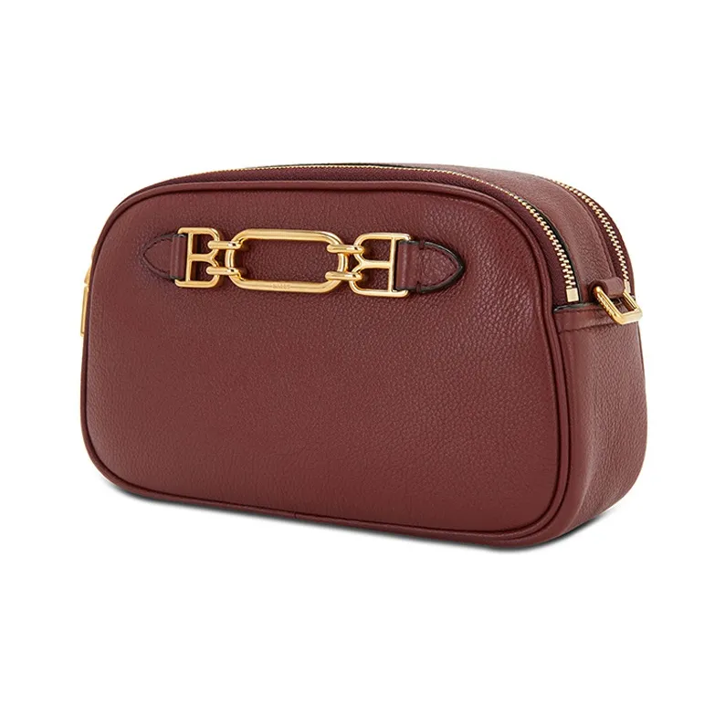 BALLY Vestige Cow Leather Camera Bag Shoulder Bag Crossbody Bag Women's Burgundy-1