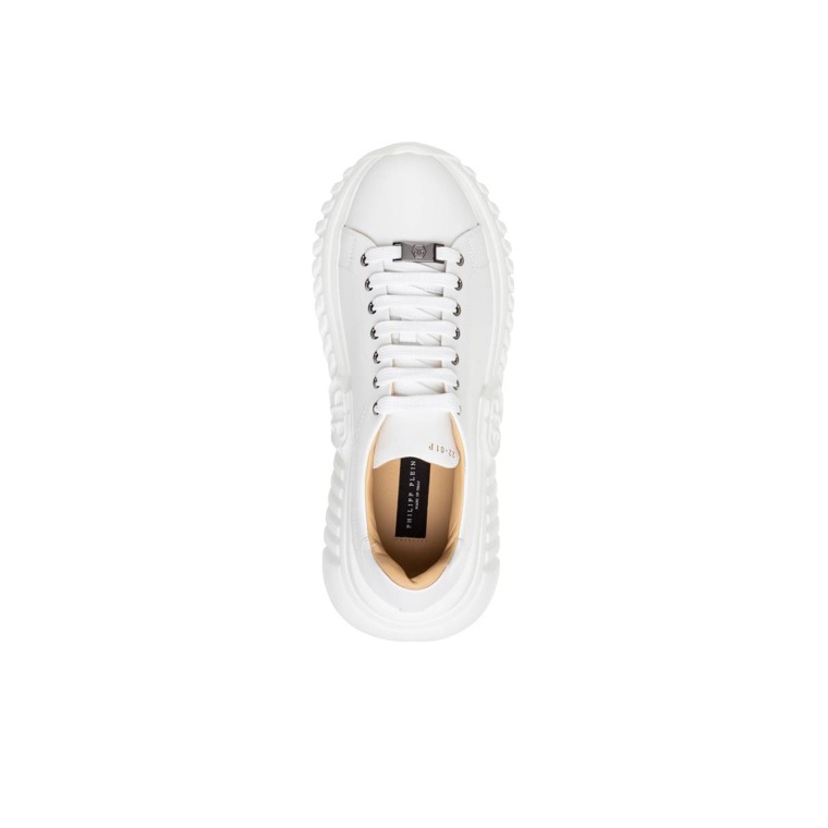 スニーカー PHILIPP PLEIN Men Sneakers White USC0565PLE025N01 01 Philipp Plein Lo-Top men's sneakers in leather with suede