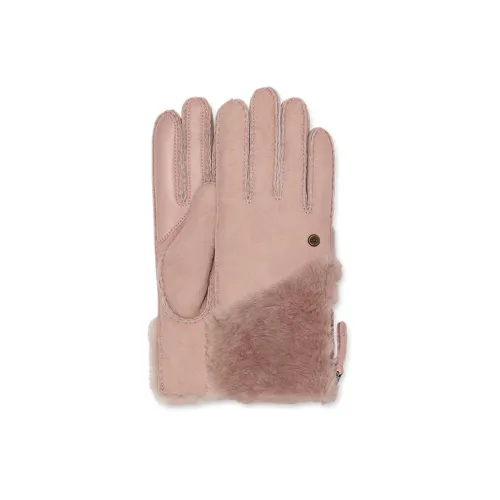 UGG Gloves Women's Stone Gray Pink