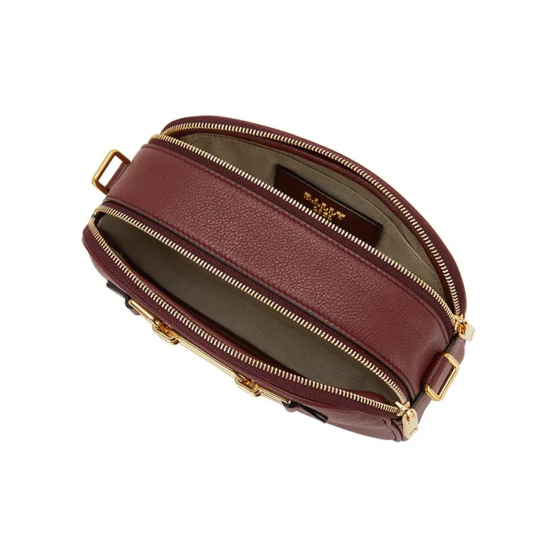 BALLY Vestige Cow Leather Camera Bag Shoulder Bag Crossbody Bag Women's Burgundy-3