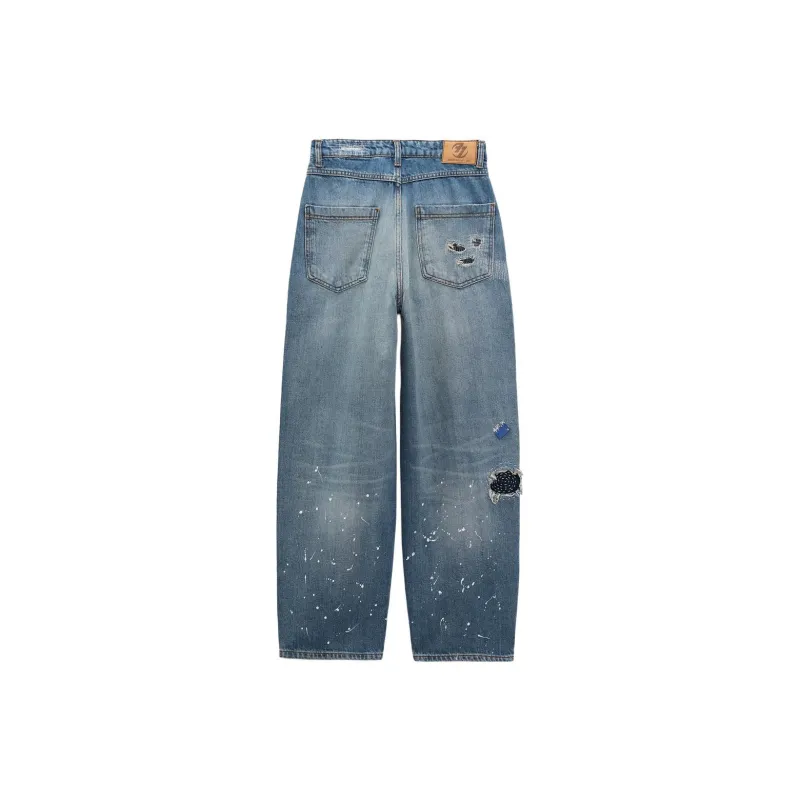 Zara X ADER ERROR Jeans Unisex Blue-1