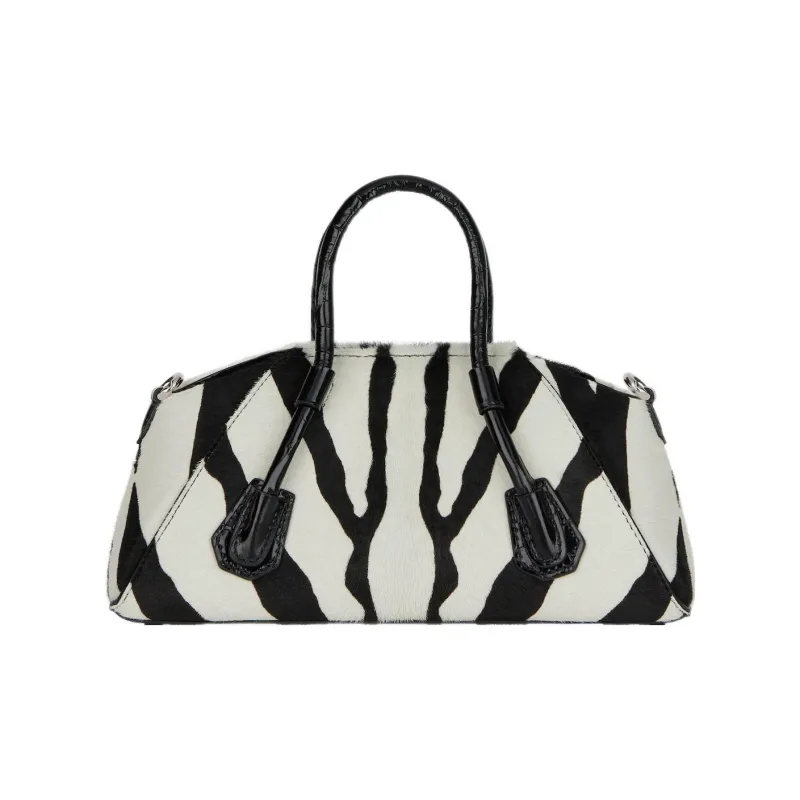 GIVENCHY Antigona Cow Leather Shoulder Bag Crossbody Bag Handbag Mini Women's Black/White-1