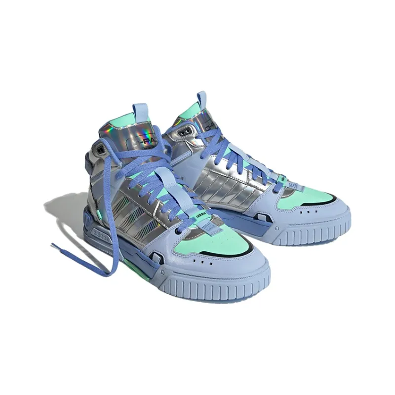 Adidas Neo D PAD Mid Shoes 'Blue Metallic Silver'-2