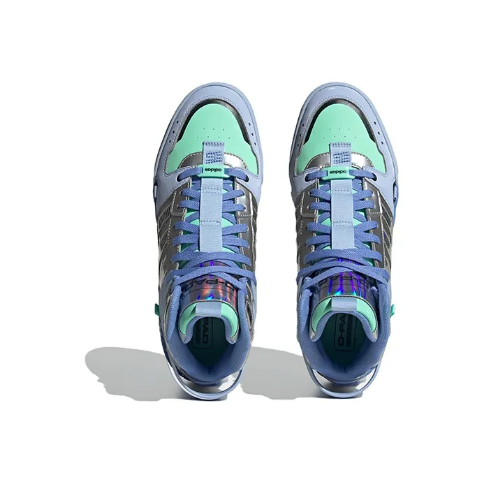 Adidas Neo D PAD Mid Shoes 'Blue Metallic Silver'-4