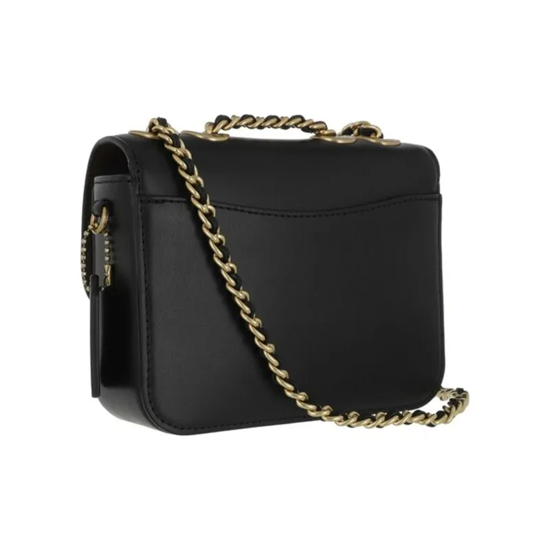 COACH Madison Calfskin Messenger Bag, Crossbody Bag, Shoulder Bag Women's Black-1