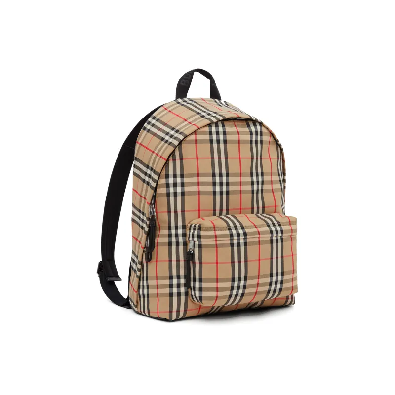 Burberry Vintage Check Nylon Backpack Archive Beige-1