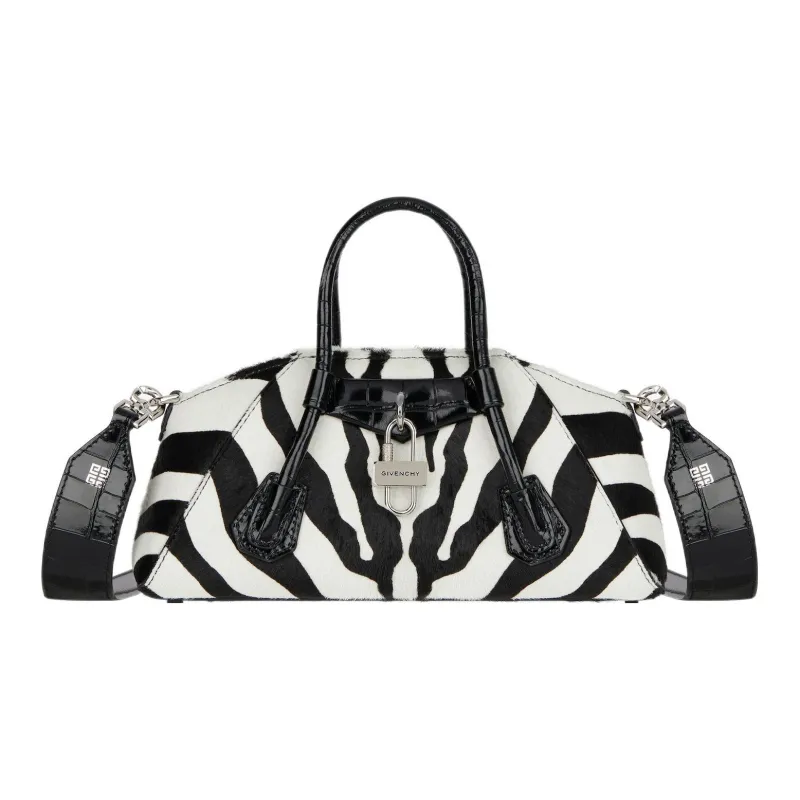 GIVENCHY Antigona Cow Leather Shoulder Bag Crossbody Bag Handbag Mini Women's Black/White-0