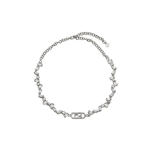 FENDI O'Lock Necklaces Women's Silver