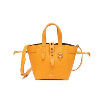 Furla Net Collection Leather Tote Bag Shopping Bag Shoulder Bag Crossbody Bag Handbag Mini Women's Ginger Yellow