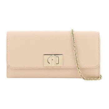 Furla Calfskin Shoulder Bag Crossbody Bag Wallet Women's Pink
