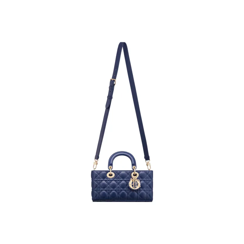 DIOR Lady D-JOY Sheepskin Daisie Bag Shoulder Bag Crossbody Bag Handbag Women's Royal Blue-5