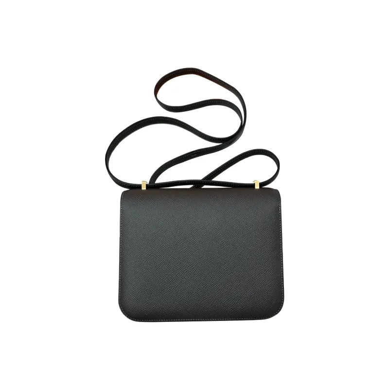 HERMES Constance Epsom Leather Shoulder Bag, Crossbody Bag Mini Women's 88 Graphite Gray-3