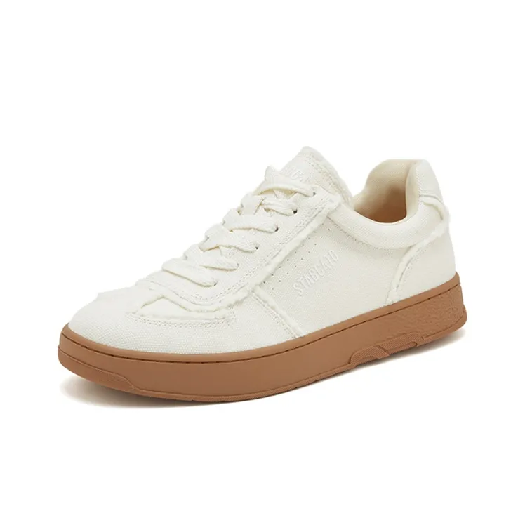 Staccato Gray Shoes White Versatile Skateboard Shoes Unisex-6