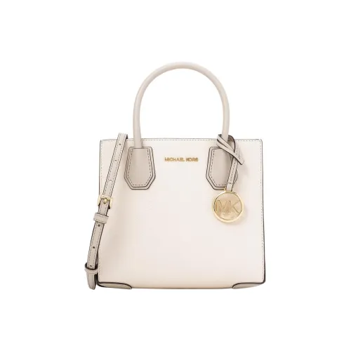 MICHAEL KORS Mercer Cow Leather Shoulder Bag, Crossbody Bag, Handbag Regular Women's Cream White