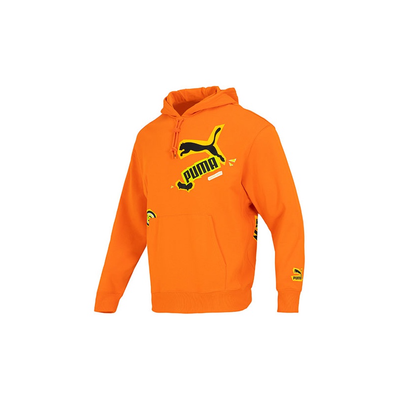 Puma Orange Hoodies Sweatshirts for Women s Men s Sneakers Clothing Sale New POIZON