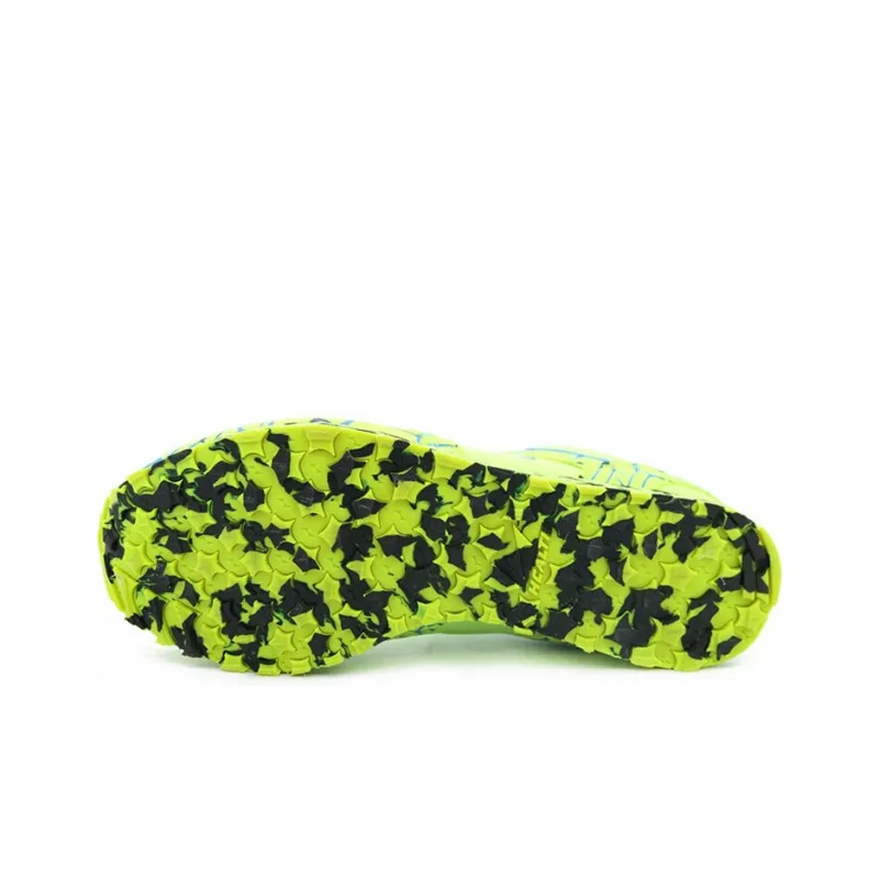 HEALTH 699 Cushioning Anti Slip And Wear Resistant Low Top Casual Running Shoes Unisex Neon Green Light Blue-4