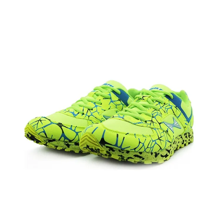 HEALTH 699 Cushioning Anti Slip And Wear Resistant Low Top Casual Running Shoes Unisex Neon Green Light Blue-2