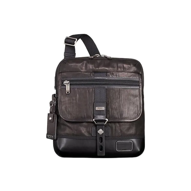 TUMI Alpha Bravo Cow Leather Shoulder Bag Crossbody Bag Regular Men's Black-0