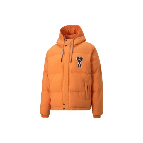 Amiparis PUMA X AMIPARIS Puffer Jackets Unisex Bright Orange