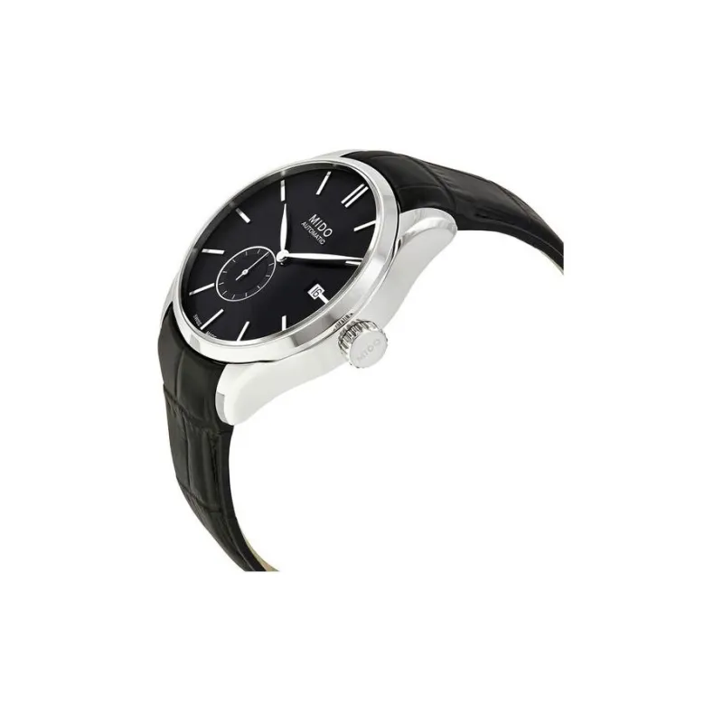 MIDO Automatic Mechanical Movement Men's Watch Black Dial Stainless Steel Watch Case Leather Watch Bands-1